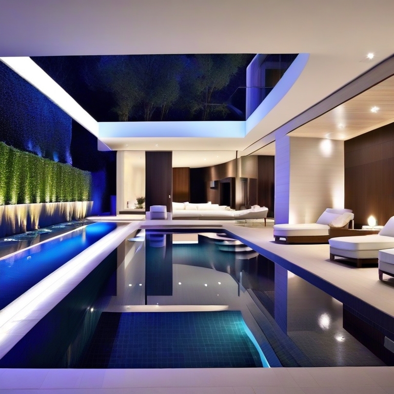 Swimming pools reflect luxury